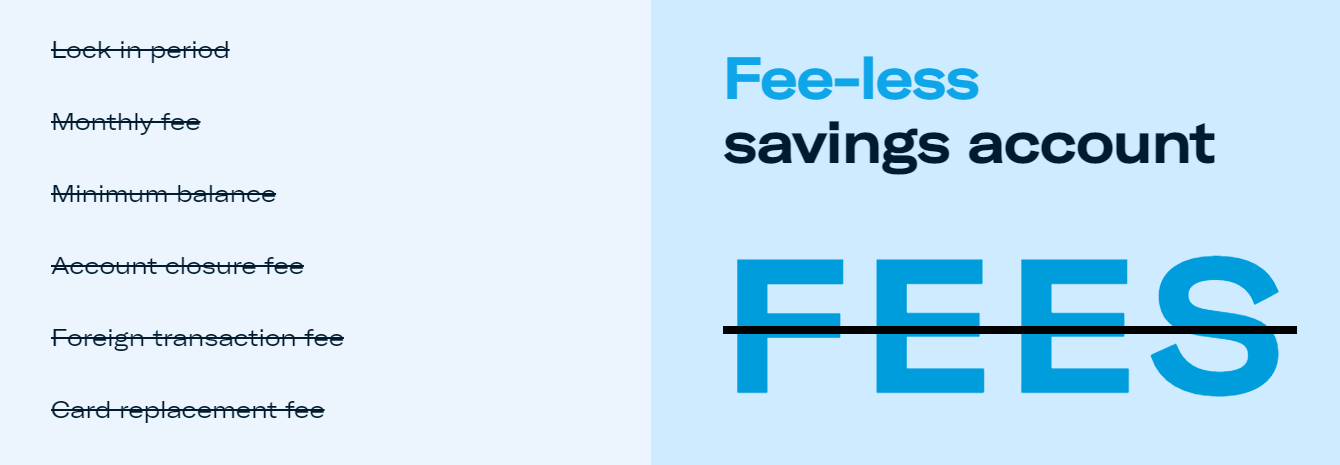Fees Less. Table Review - Trust Bank Singapore Digital Bank